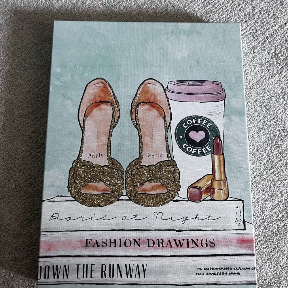 Bebe shoe luxury canvas decor hanging